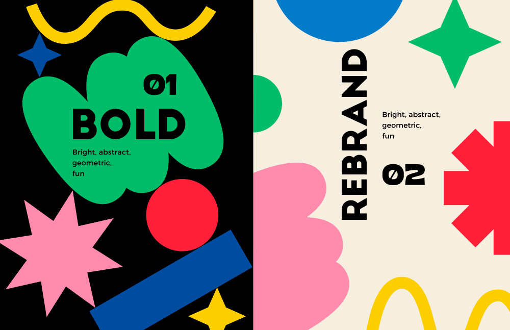 Bold branding, one of the 2024 graphic design trends